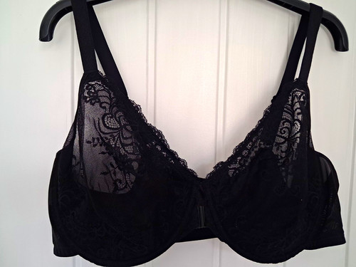 Black underwired front - black, closure