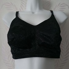 Ladies Bra Wireless Black Lace