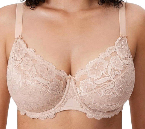 Delimira floral lace bra - delimira,